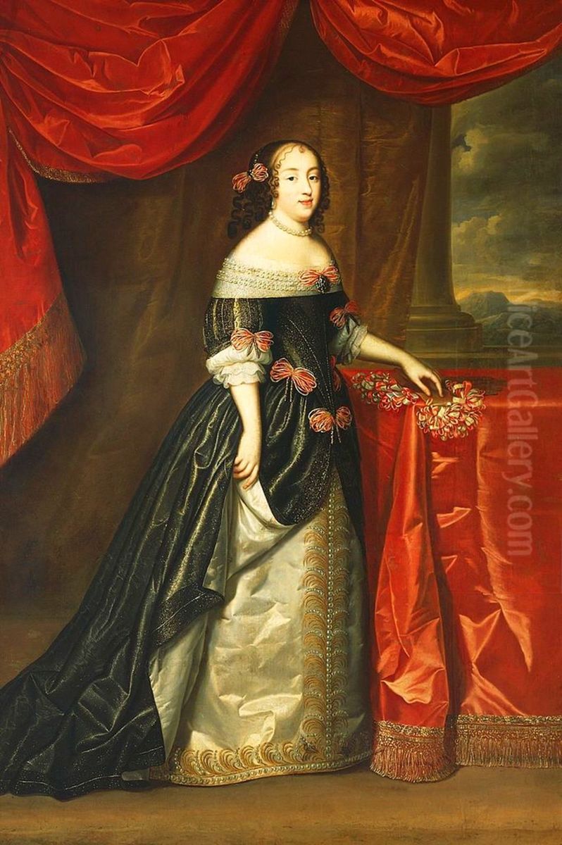 Portrait of Marguerite Louise d'Orleans Oil Painting by Henri and Charles Beaubrun