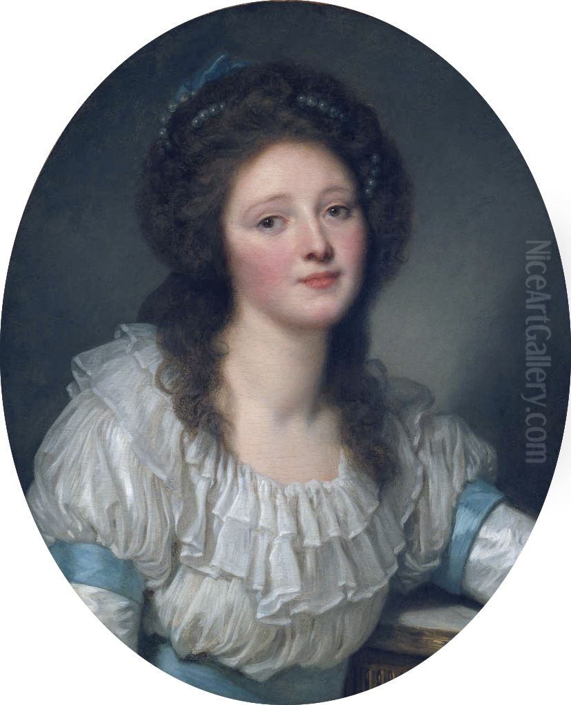 Portrait de Madame Mercier Oil Painting by Jean-Baptiste Greuze