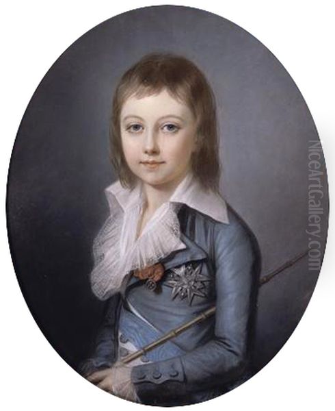 Portrait of Dauphin Louis Charles of France (1785-1795) Oil Painting by Alexander Kucharsky