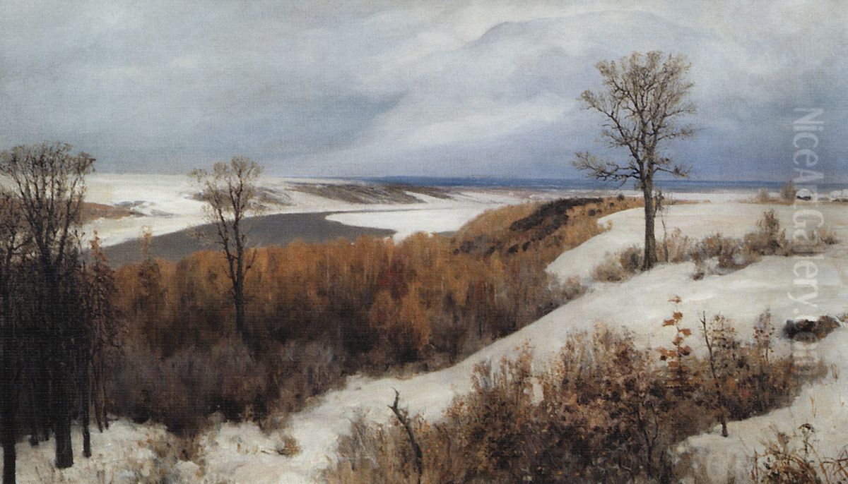 Rannij sneg. Behovo Oil Painting by Vasily Polenov