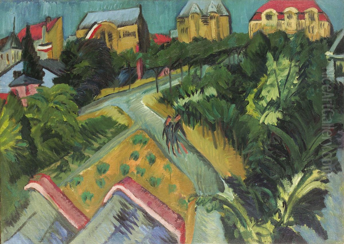 Vorort von Berlin Oil Painting by Ernst Ludwig Kirchner