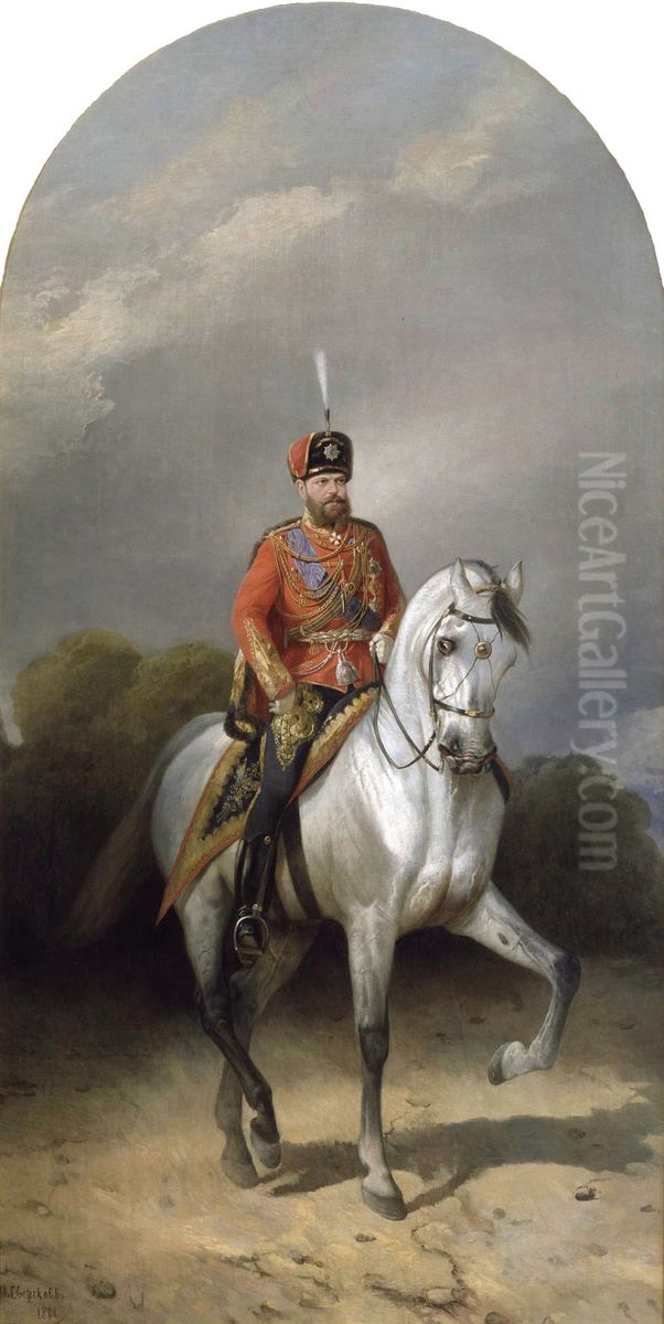 Alexander III of Russia Oil Painting by Nikolai Sverchkov