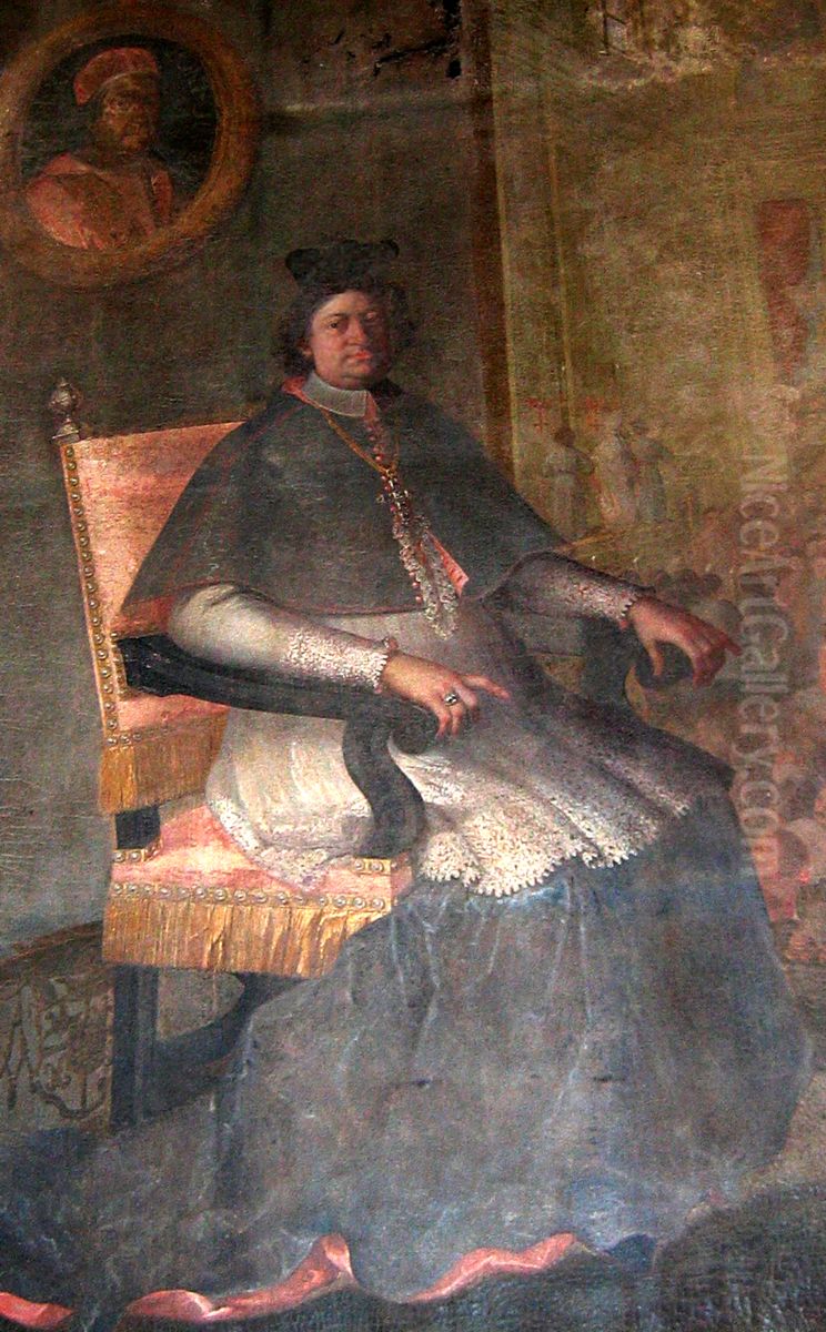 Aleksander Wyhowski, bishop of Lutzk Oil Painting by Michelangelo Palloni