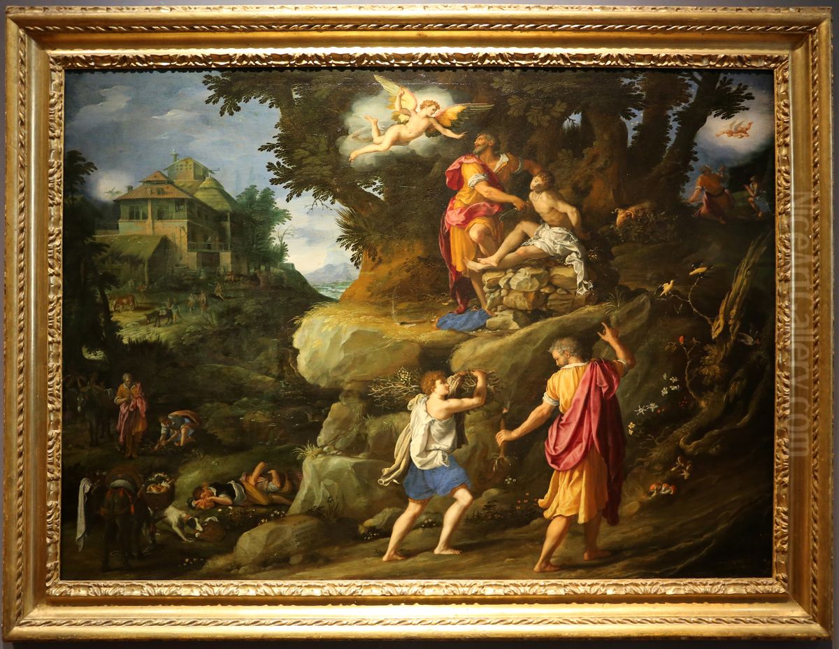 The Sacrifice of Isaac Oil Painting by Alessandro Allori