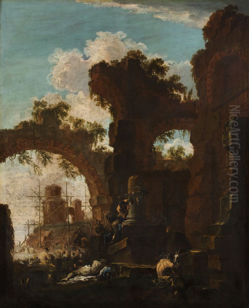 The Feast of Satyrs Oil Painting by Alessandro Magnasco