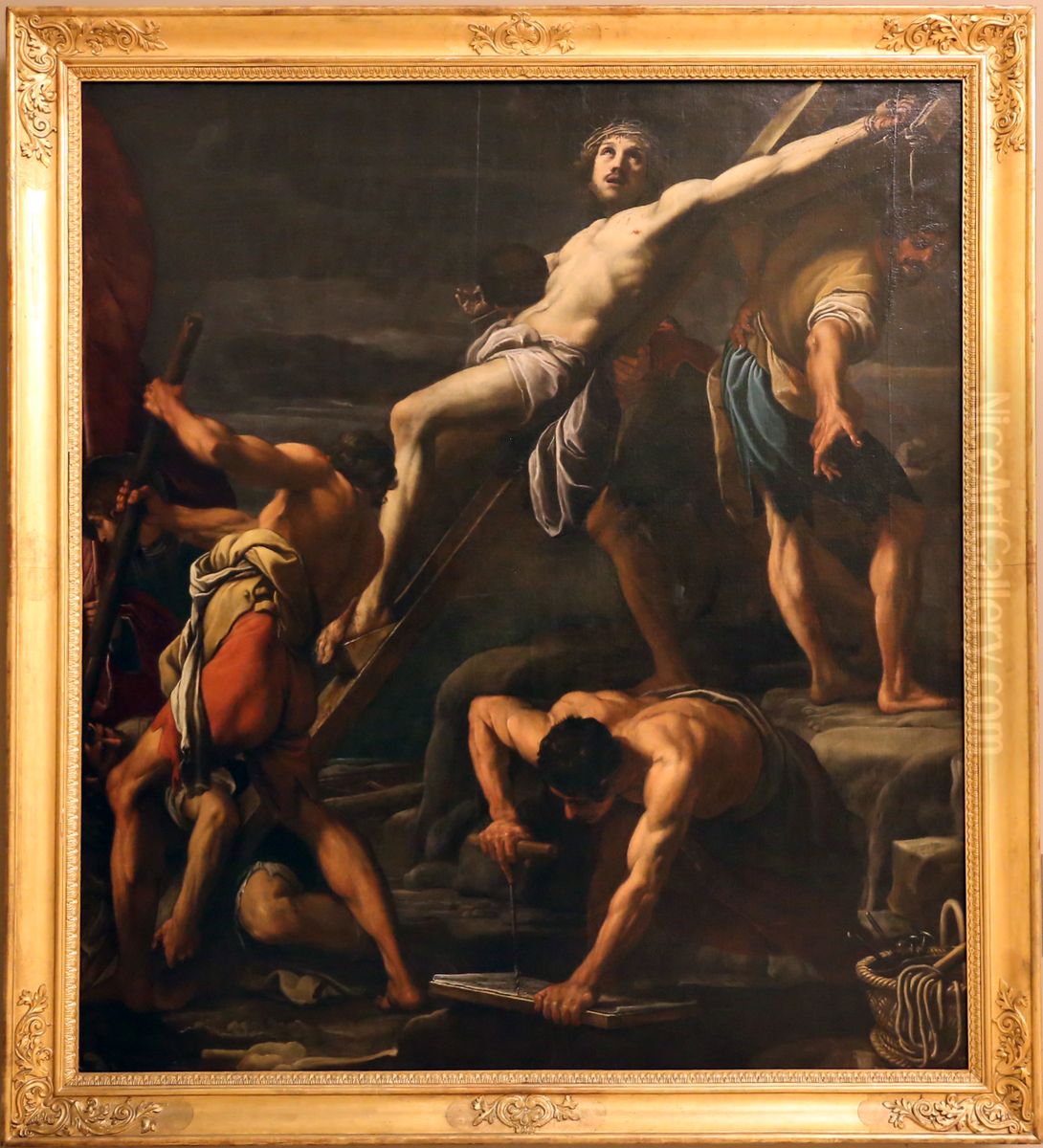 The Raising of the Cross Oil Painting by Alessandro Tiarini