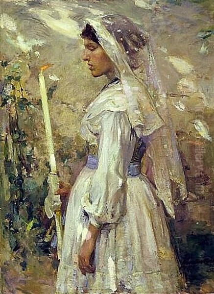 Figlia di Maria Oil Painting by Alexander Ignatius Roche