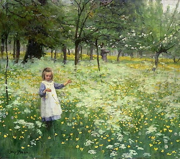 Picking up Silver and Gold Oil Painting by Alexander Mann