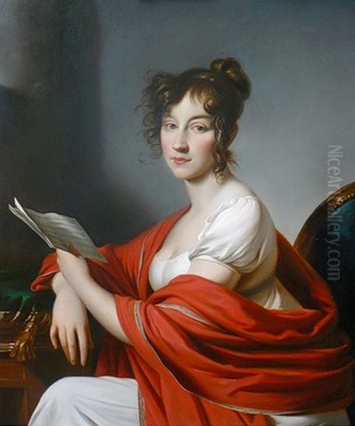 <<Portret neizvestnoj zensiny>> Oil Painting by Alexander Molinari