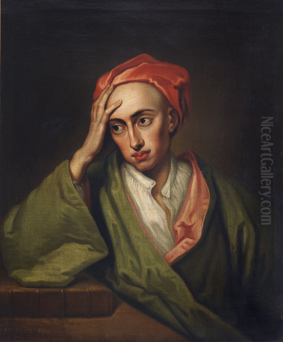 Portrait of Alexander Pope Oil Painting by Godfrey Kneller