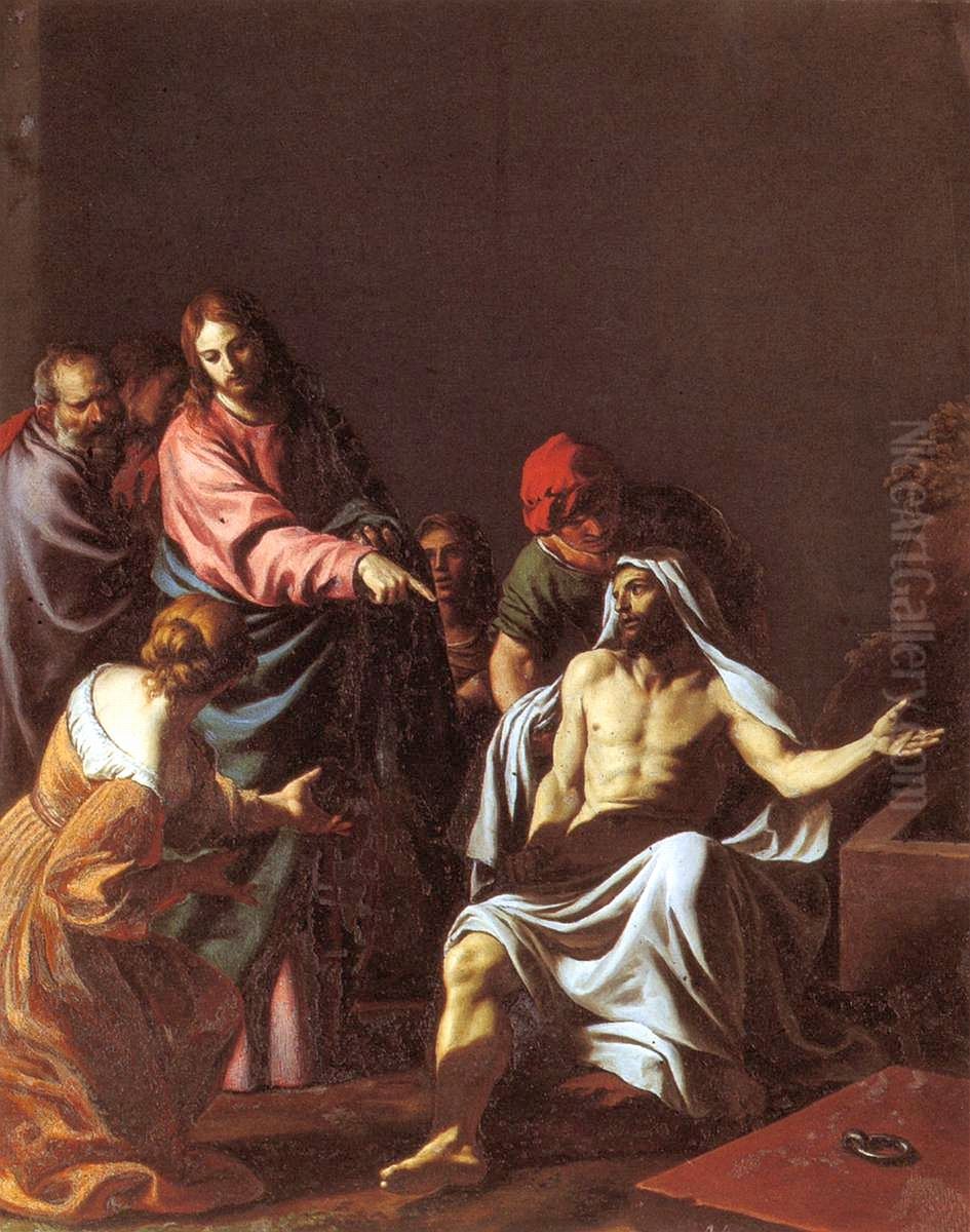 The Raising of Lazarus Oil Painting by Alessandro Turchi