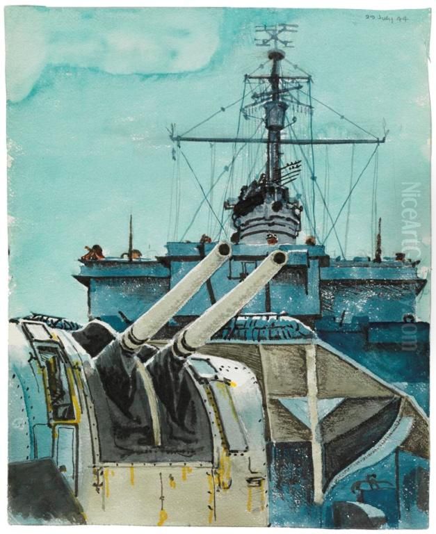 untitlted Oil Painting by Alex Colville