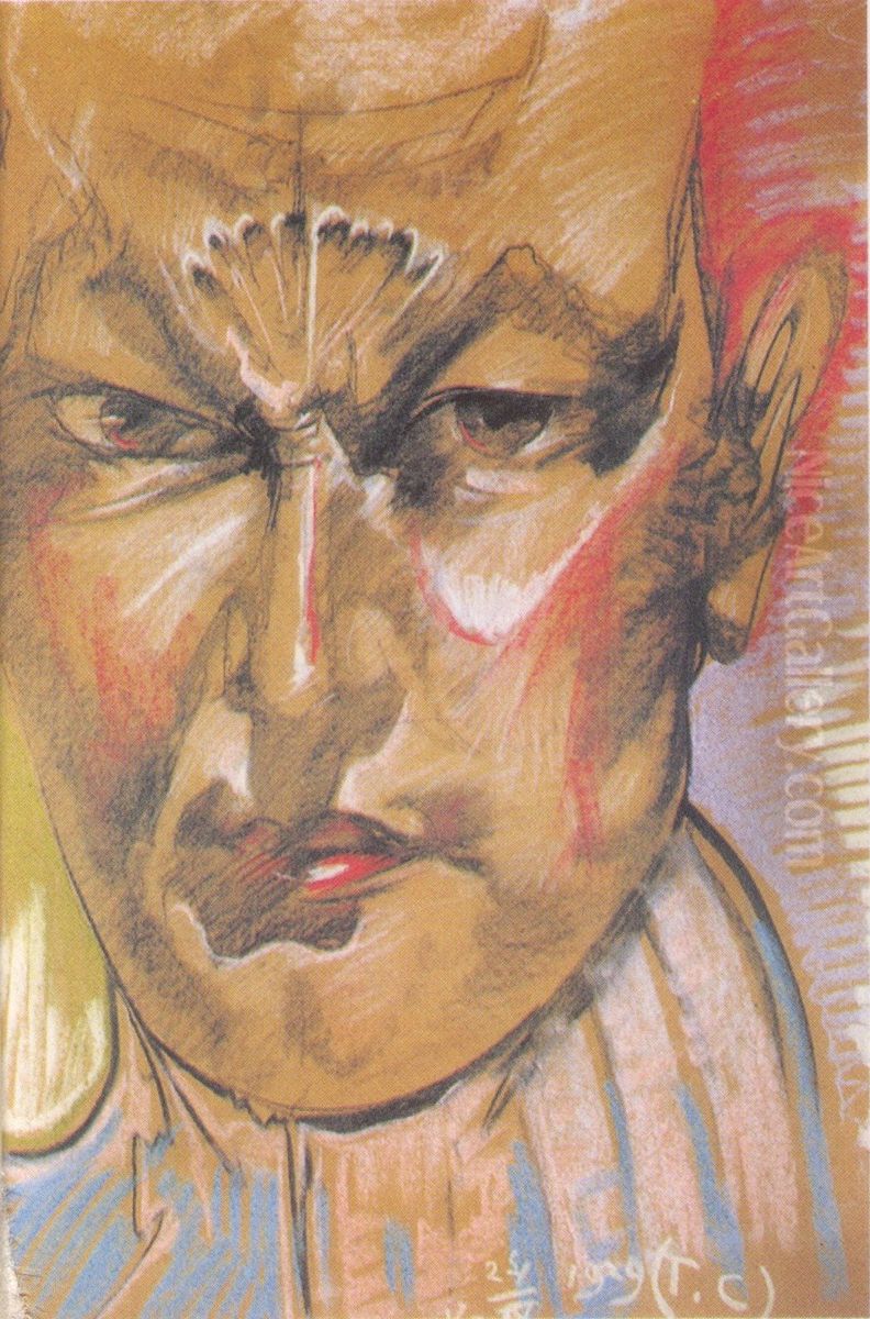 Portrait of engineer Janusz de Beaurain Oil Painting by Stanislaw Ignacy Witkiewicz (Witkacy)