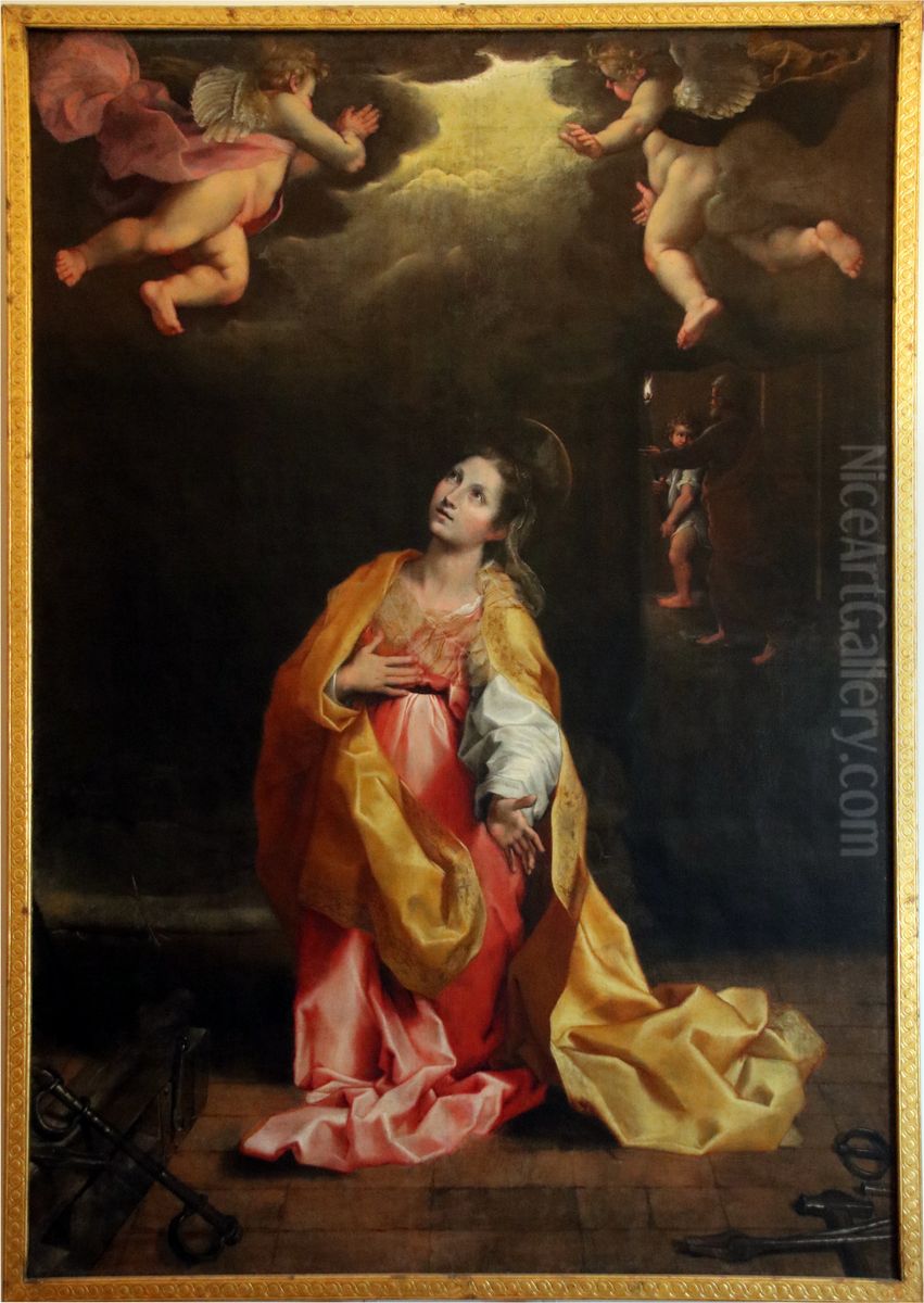 Sant'Agata in carcere Oil Painting by Alessandro Vitali