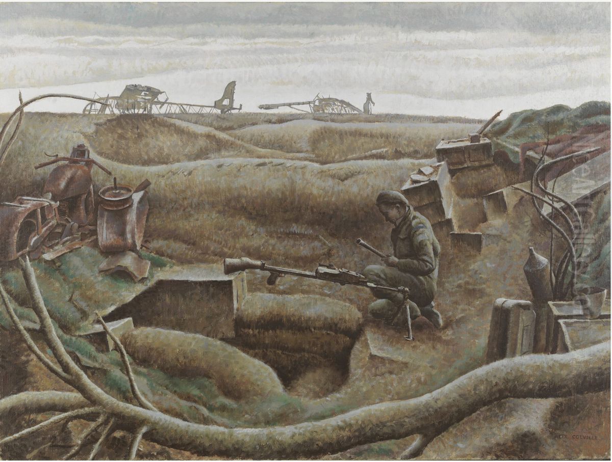 Nijmegen Salient, December, 1944 Oil Painting by Alex Colville