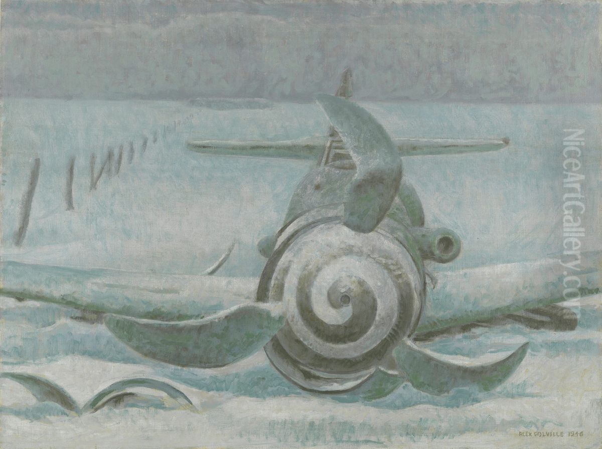 Messerschmitt Oil Painting by Alex Colville