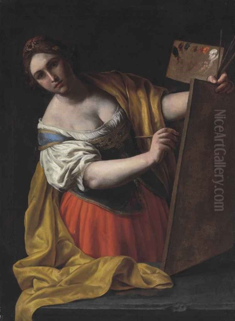 Allegory of painting. Oil Painting by Alessandro Turchi