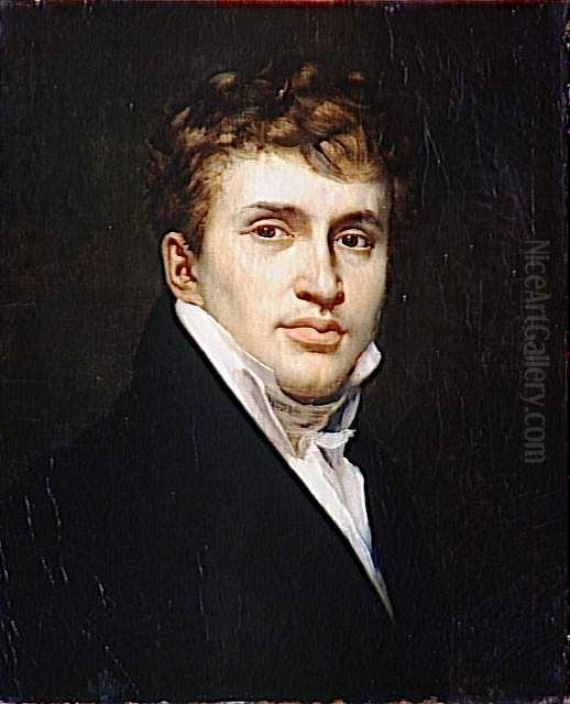 Alexandre Abel de Pujol(1785-1861), French painter. Self-portrait. Oil Painting by Abel De Pujol