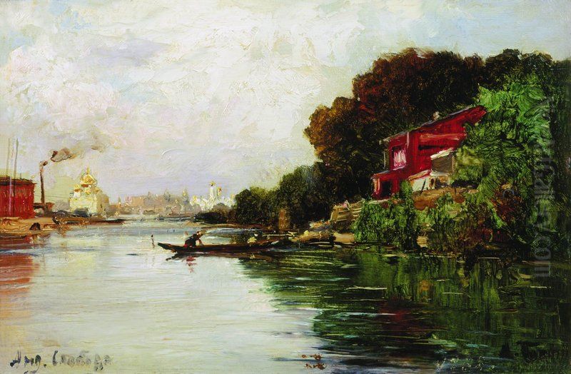 Moscow Oil Painting by Alexey Bogolyubov