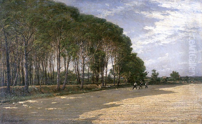 Pine Grove in Pornic Oil Painting by Alexey Bogolyubov