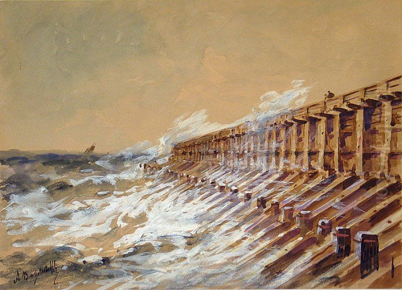 Oostende Oil Painting by Alexey Bogolyubov