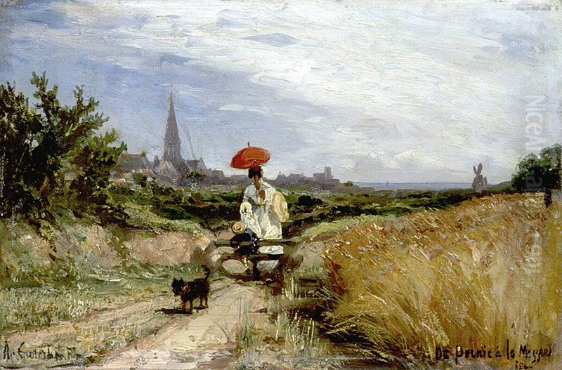 Path in the Outskirts of Nantes Oil Painting by Alexey Bogolyubov