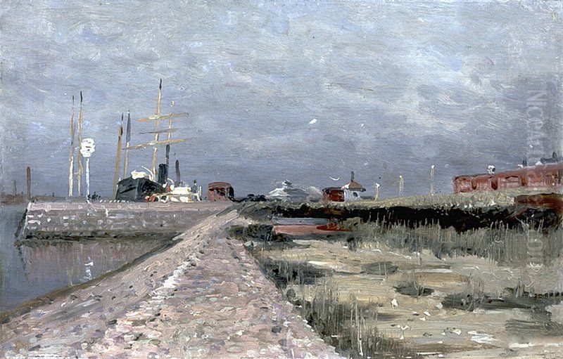 Sea Canal in St. Petersburg Oil Painting by Alexey Bogolyubov