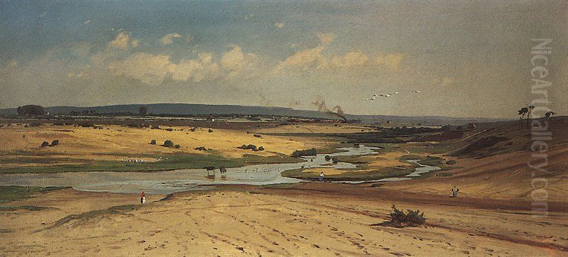 The Moskva River near Zvenigorod (2) Oil Painting by Alexey Bogolyubov