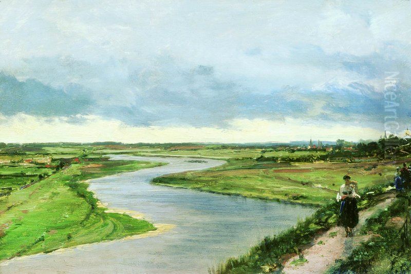 The Moskva River near Zvenigorod Oil Painting by Alexey Bogolyubov