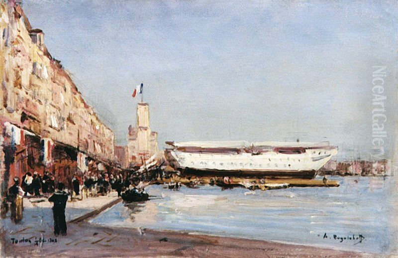 Toulon (2) Oil Painting by Alexey Bogolyubov