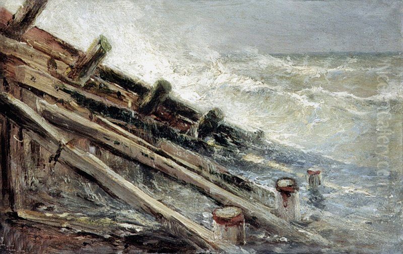 The Surf Oil Painting by Alexey Bogolyubov