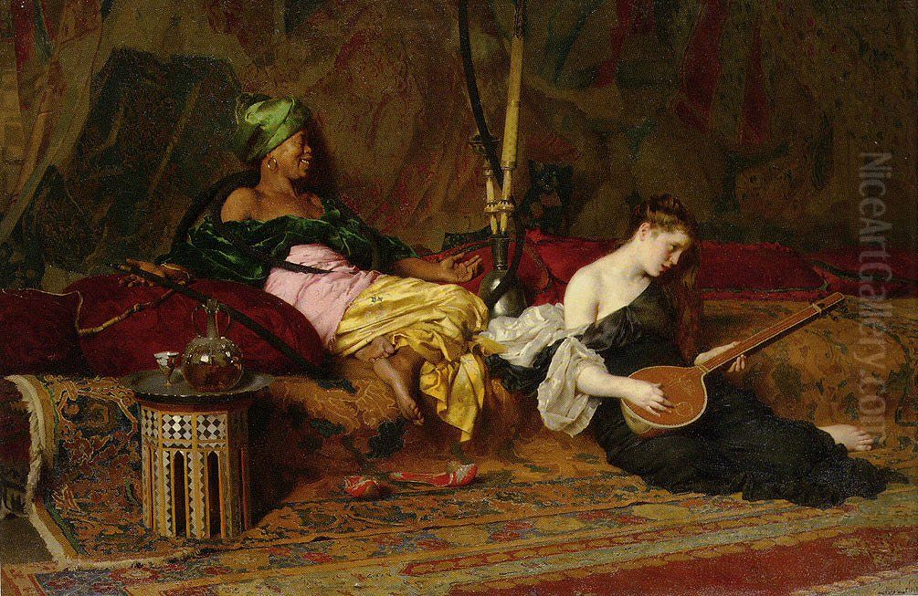 Interlude musical Oil Painting by Alexander Louis Leloir