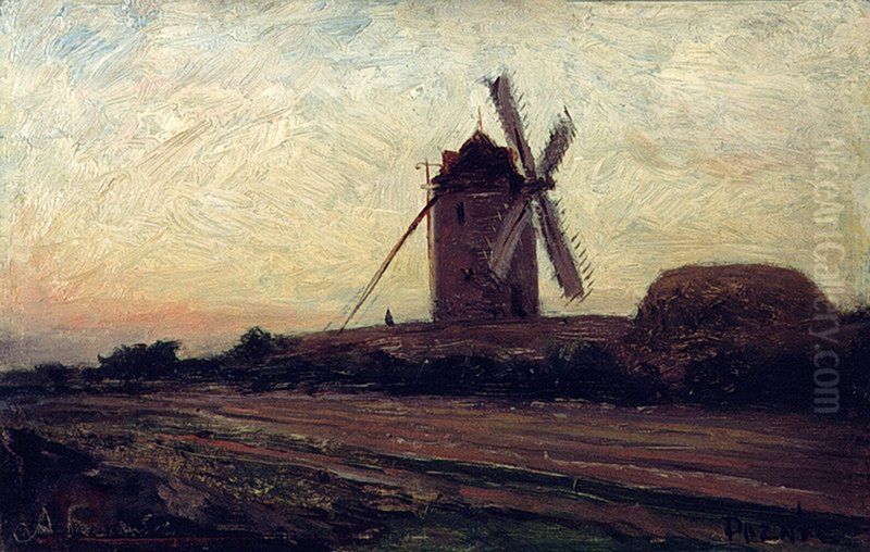 A Windmill Oil Painting by Alexey Bogolyubov