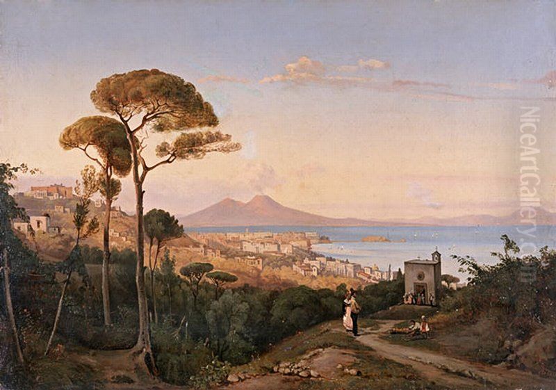 A View of Naples Oil Painting by Alexey Bogolyubov