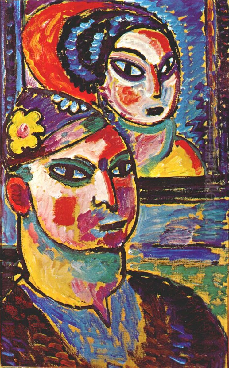 Er und Sie Oil Painting by Alexei Jawlensky