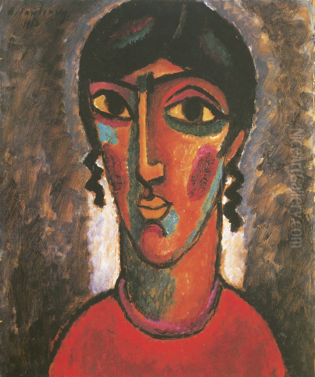 Spanierin Oil Painting by Alexei Jawlensky
