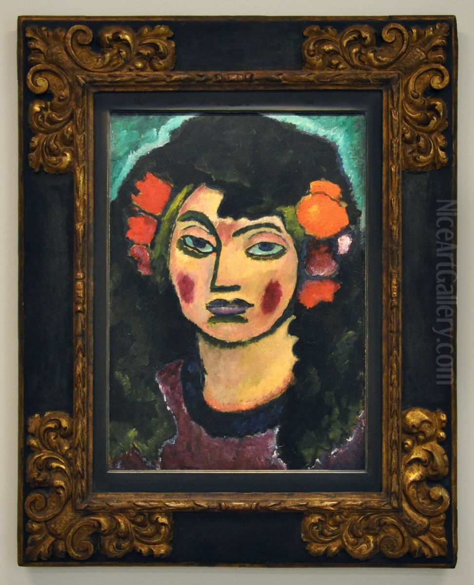 Spanish Girl Oil Painting by Alexei Jawlensky