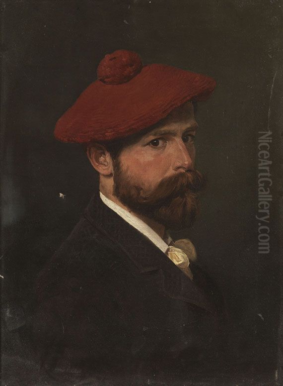 Self-portrait Oil Painting by Alexander Bogdanovich Willewalde