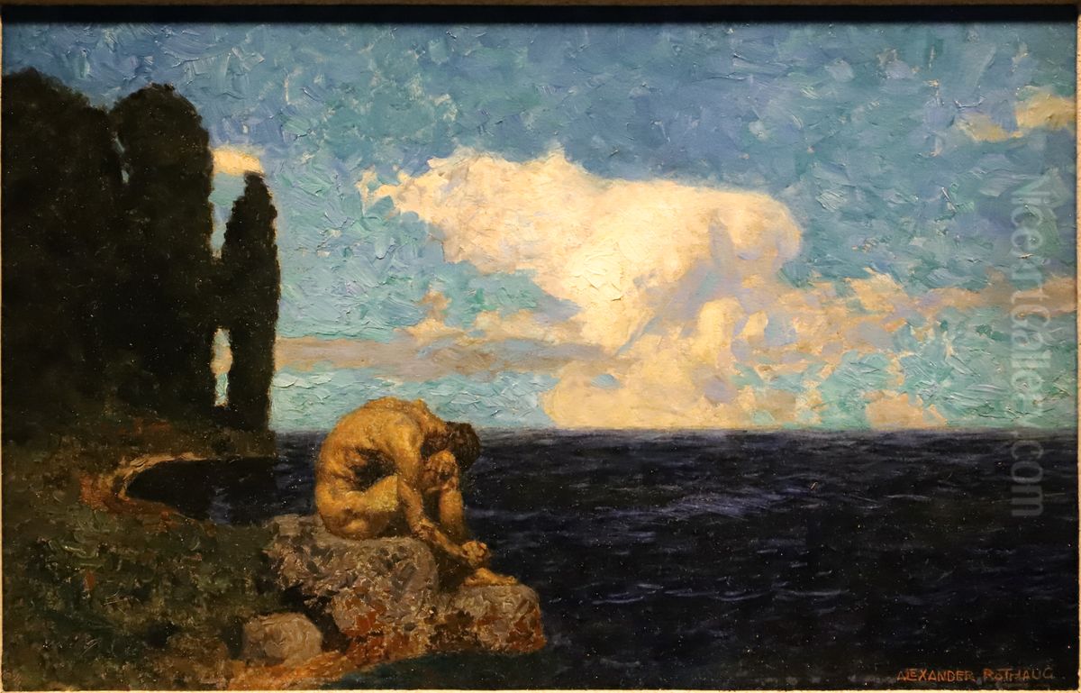 ulisse, nostalgia della patria Oil Painting by Alexander Rothaug