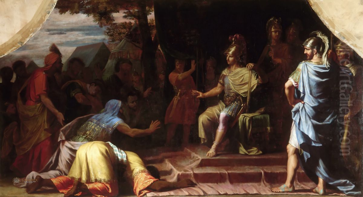 Alexander the Great Receiving News of the Death by Immolation of the Indian Gymnosophist Calanus Oil Painting by Jean Baptiste de Champaigne