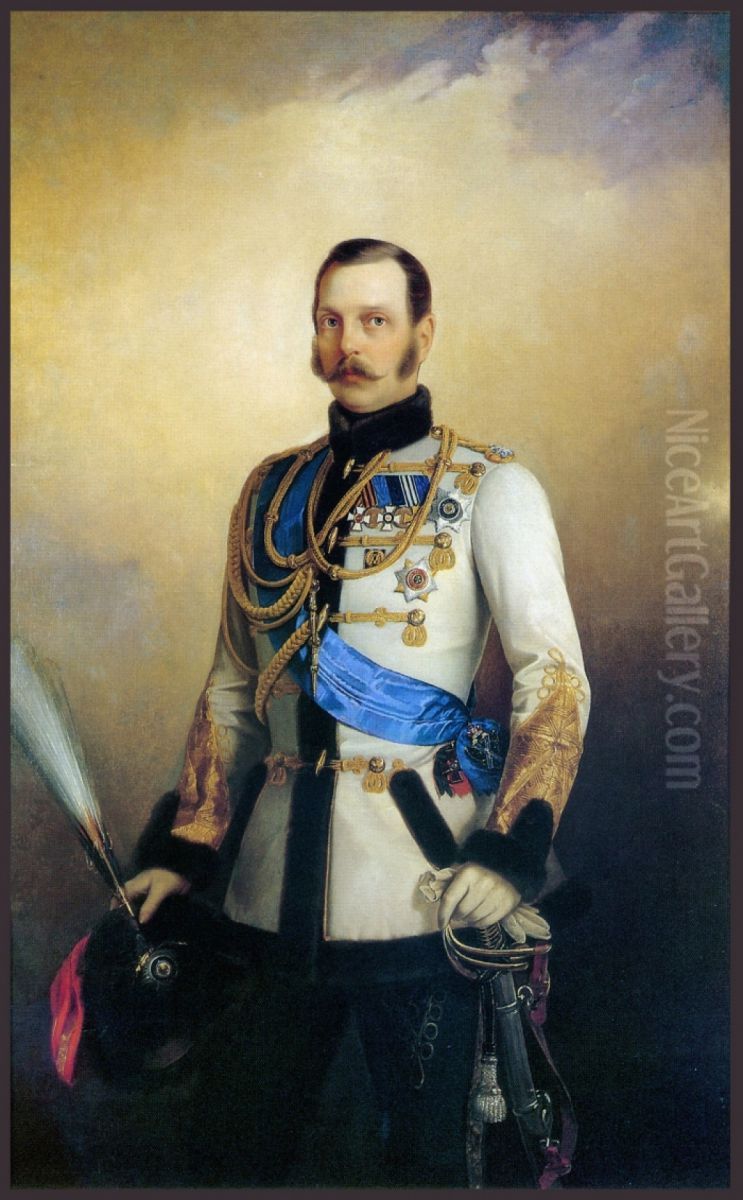 Alexander II of Russia(1818-1881) Oil Painting by Nikolay Lavrov