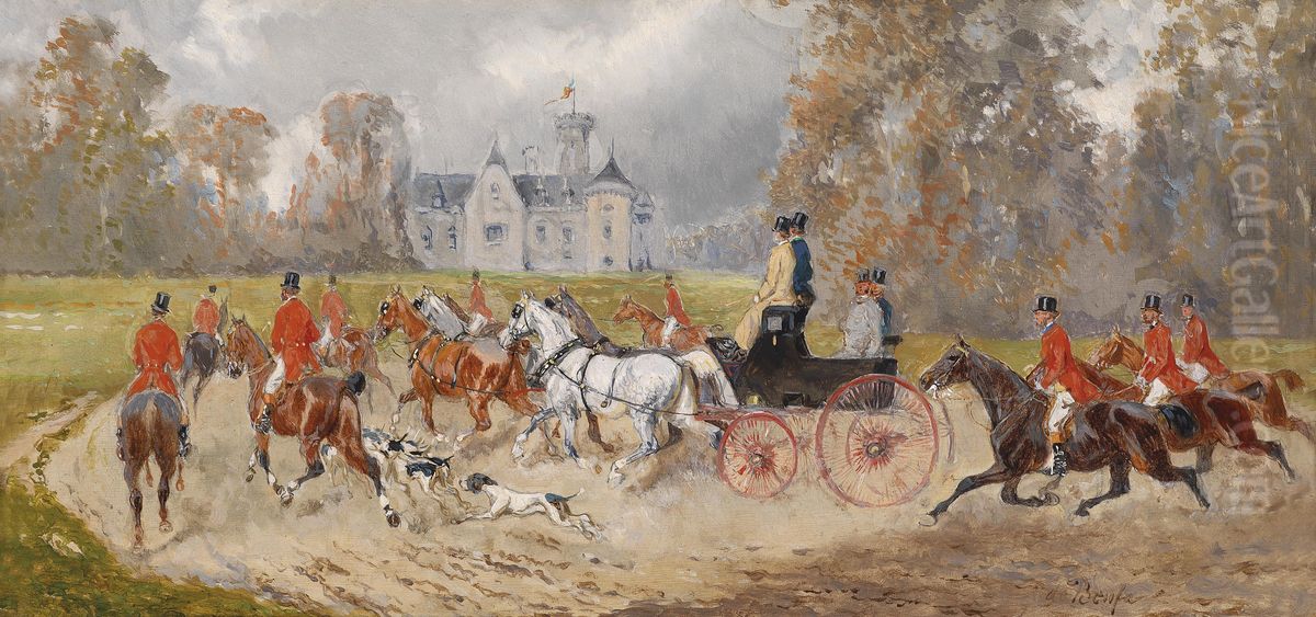 Ruckkehr ins Schloss Oil Painting by Alexander von Bensa