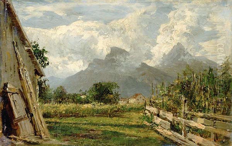 After the Rain Oil Painting by Alexey Bogolyubov