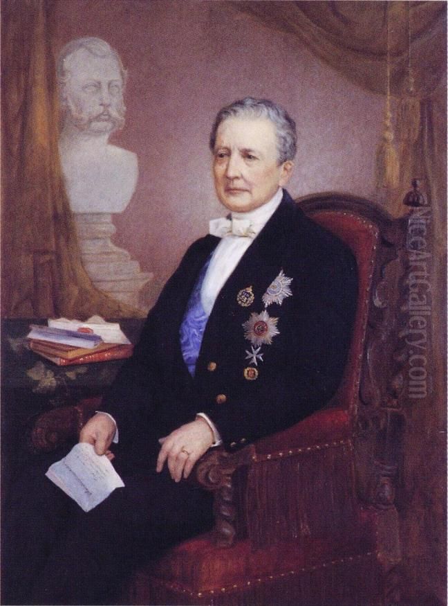 Ministerivaltiosihteeri Alexander Armfelt, Helsingin yliopiston tilaama muotokuva. Oil Painting by Erik Johan Lofgren