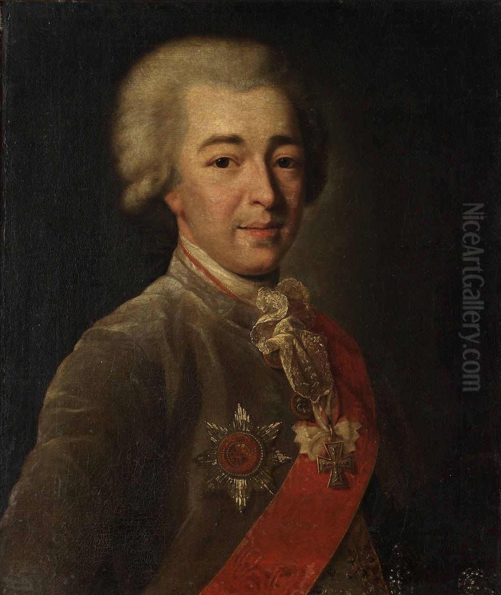 Portrait of Prince Alexander Borisovich Kurakin Oil Painting by Alexander Roslin