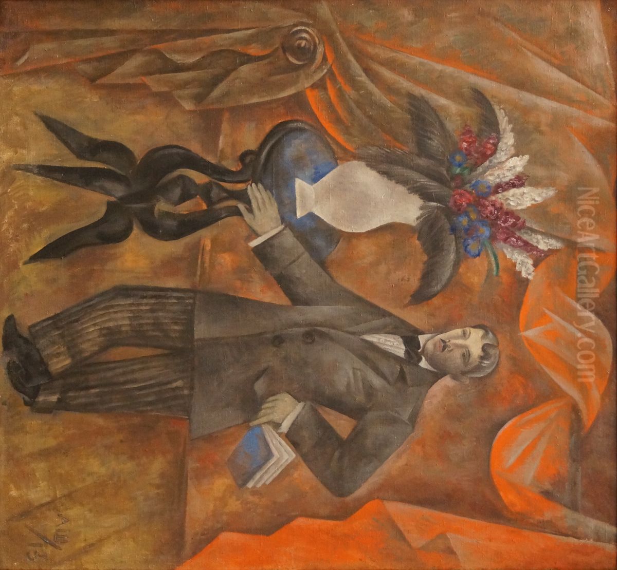 Portrait of a Poet Oil Painting by Aleksandr Shevchenko