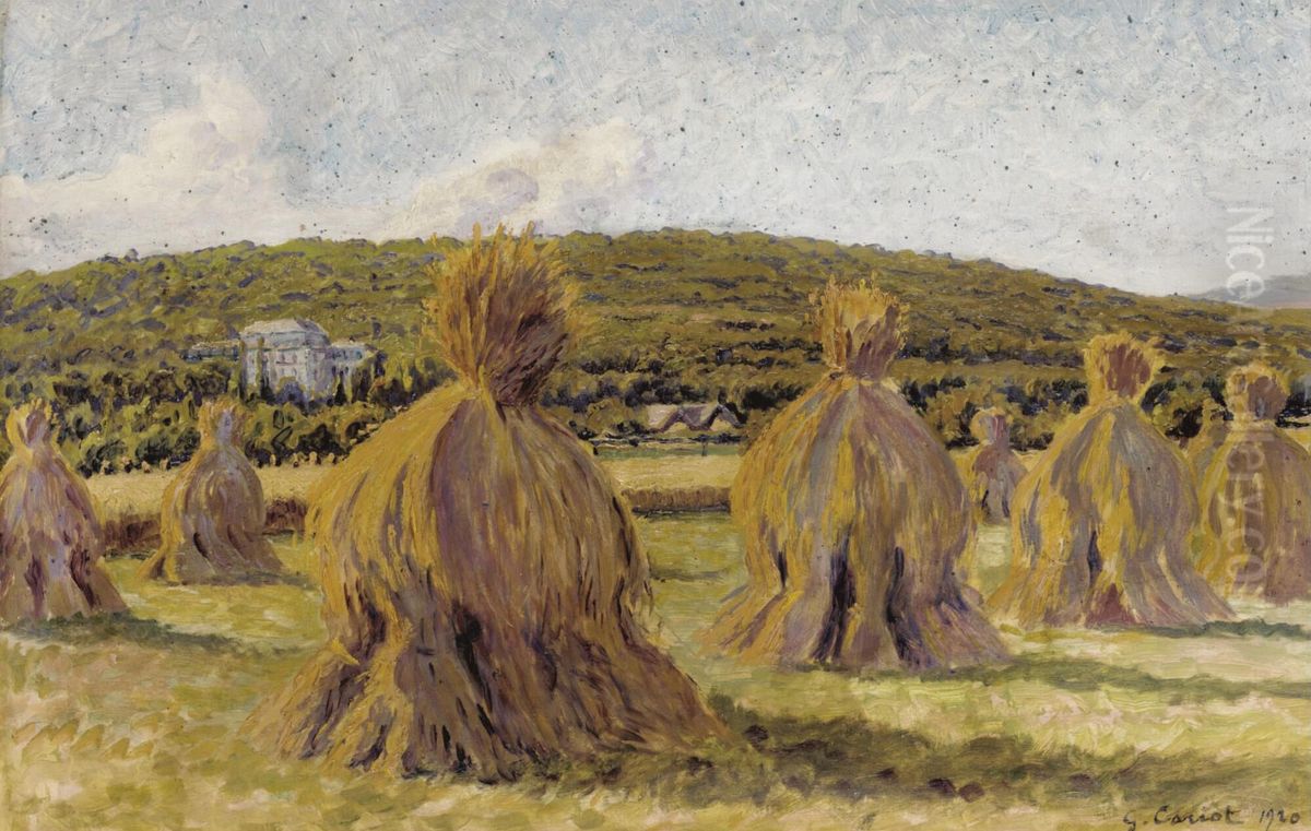 Les Meules Oil Painting by Gustave Cariot