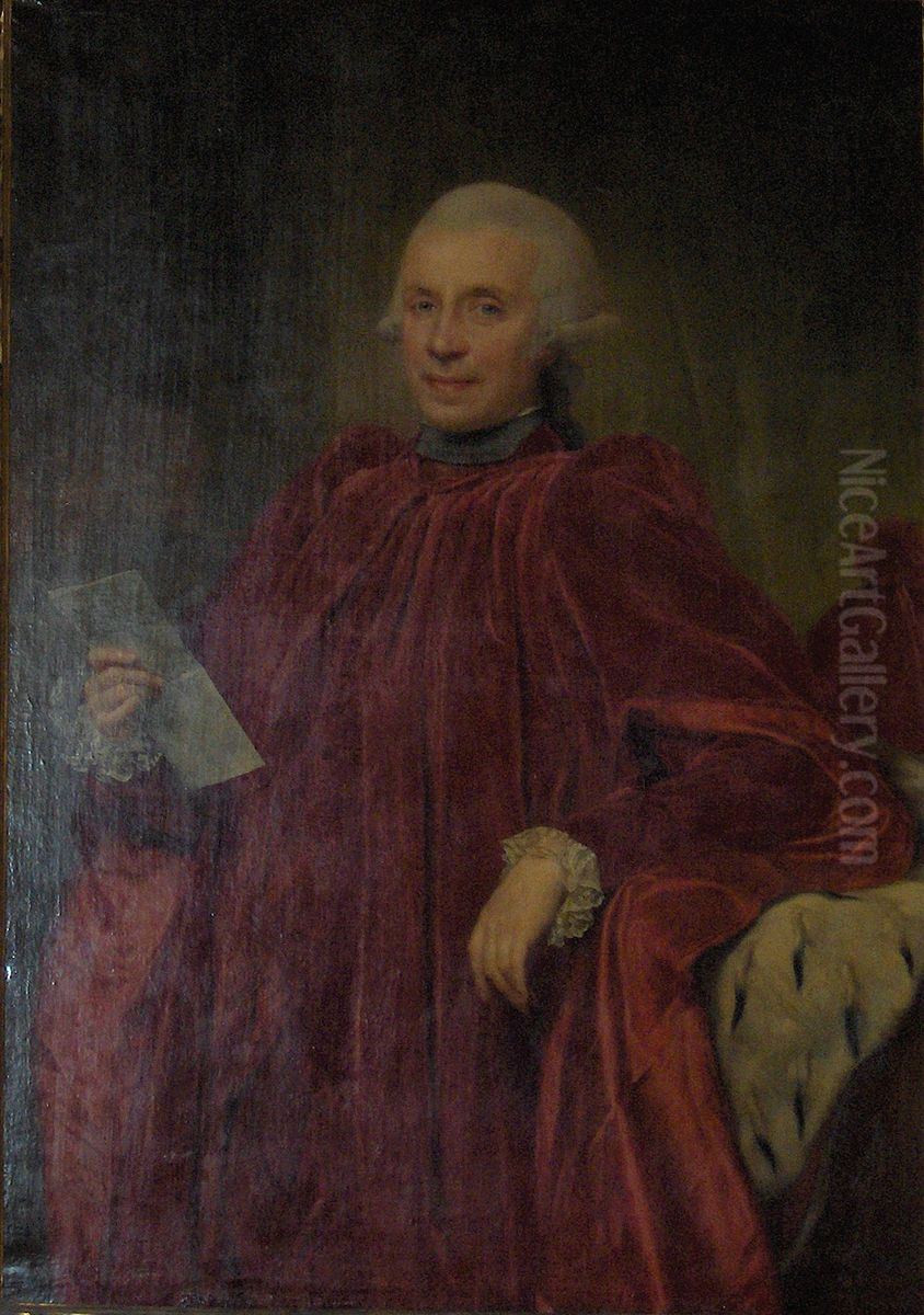 Portret van Michel-Angelo Cambiaso, doge te Genua (1791-1793) door Anton von Maron; KMSKB, Brussel Oil Painting by Anton von Maron