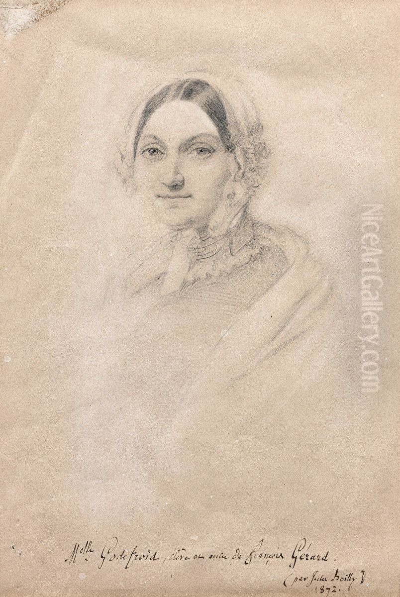 Portrait de Mademoiselle Godefroid Oil Painting by Julien-Leopold Boilly