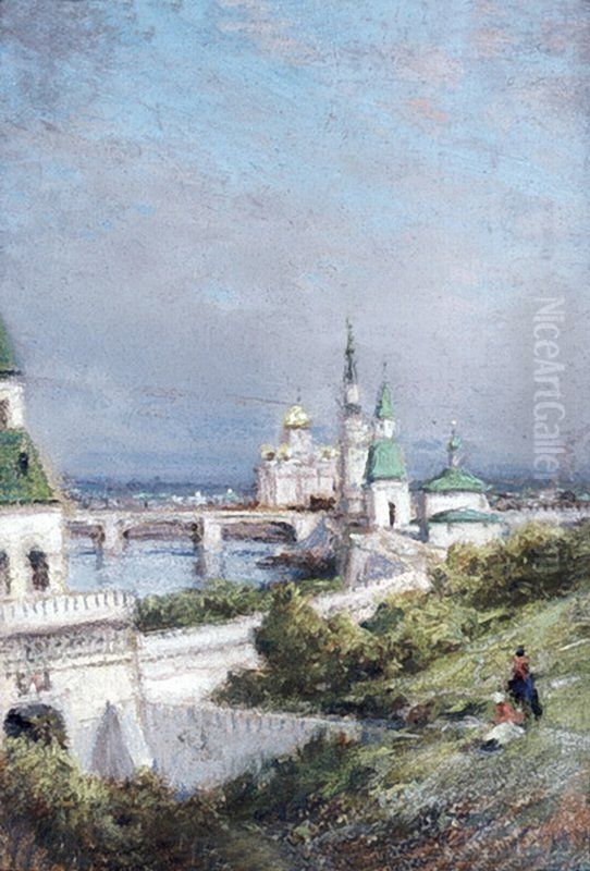 Moscow (5) Oil Painting by Alexey Bogolyubov